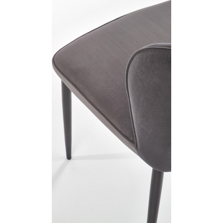 K399 grey quilted velvet chair Halmar