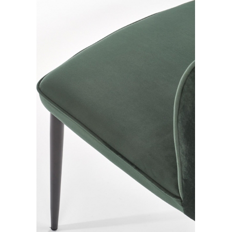 K399 dark green quilted velvet chair Halmar
