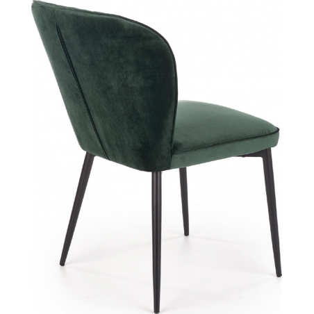 Krzesło welurowe pikowane K399 Ciemno zielone Halmar