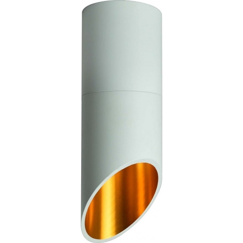 Minimalistyczny Plafon spot tuba Saratoga LED 20 biały Auhilon do kuchni i przedpokoju.
