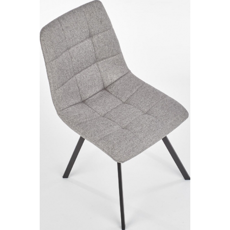 K402 grey quilted upholstered chair Halmar