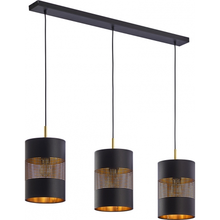 Bogart black&amp;gold mesh pendant lamp with 3 lights Tk Lighting