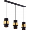 Calisto 110 black&amp;gold pendant lamp with 3 lights Tk Lighting