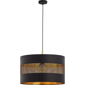 Tago 50 black&amp;gold round mesh pendant lamp Tk Lighting