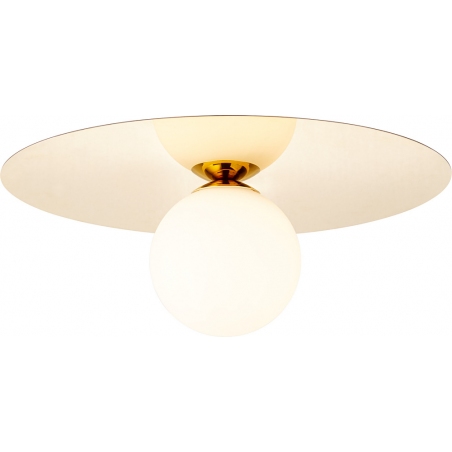 Zon 30 white&amp;gold glamour round ceiling lamp Brilliant