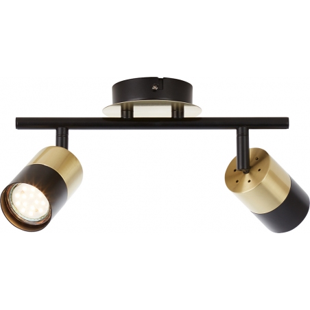 Maribel brass&amp;black double ceiling spotlight Brilliant