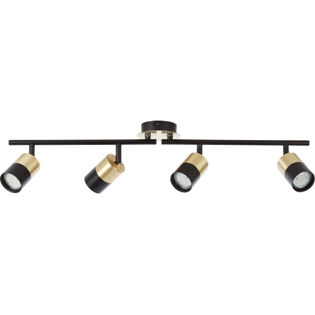 Maribel brass&amp;black ceiling spotlight with 4 lights Brilliant