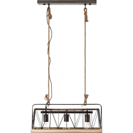 Narcy 59 steel&amp;wood industrial wire pendant lamp Brilliant