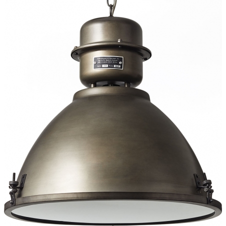 Lampa wisząca industrialna Kiki 48 czarna stal Brilliant do salonu, kuchni i sypialni.
