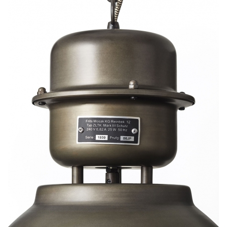 Lampa wisząca industrialna Kiki 48 czarna stal Brilliant do salonu, kuchni i sypialni.