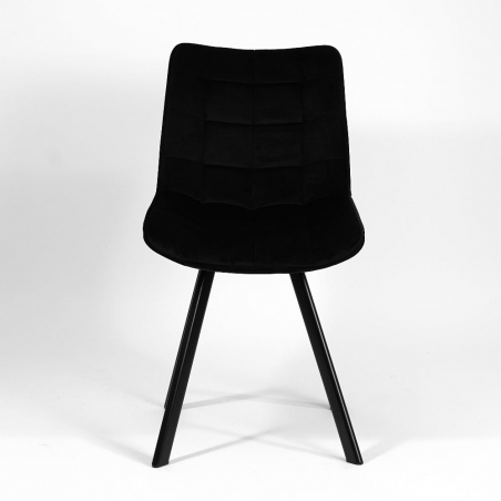 K332 black quilted velvet chair Halmar