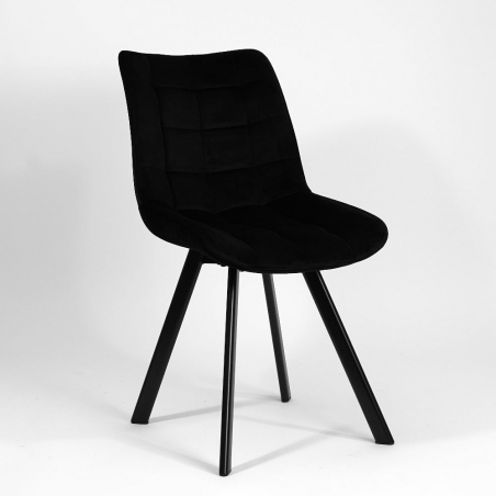 K332 black quilted velvet chair Halmar