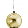 Stylowa Lampa wisząca szklana kula MBG 25 złota do salonu, kuchni i sypialni.