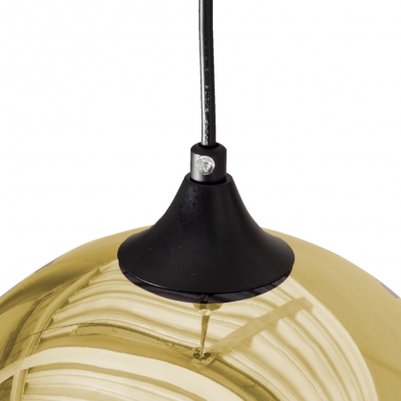 Stylowa Lampa wisząca szklana kula MBG 25 złota do salonu, kuchni i sypialni.