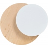 Circle 22 white&amp;wood round plywood wall lamp Emibig