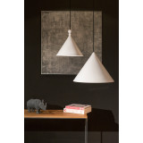 Designerska Lampa wisząca stożek Konko 30 LofLight Biała LoftLight do salonu i sypialni.