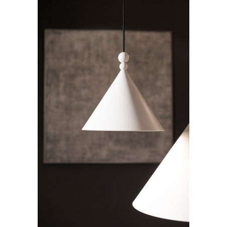 Designerska Lampa wisząca stożek Konko 30 LofLight Biała LoftLight do salonu i sypialni.