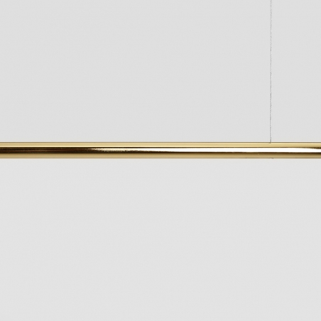 Designerska Lampa wisząca 2 szklane kule Pure Gold 150 biało-złota Aldex do kuchni, salonu i sypialni.