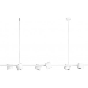 Bot 161 white linear pendant lamp with 6 lights Aldex