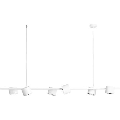 Bot 161 white linear pendant lamp with 6 lights Aldex