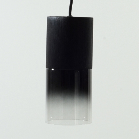 Zino 10 smoke glass&amp;black glass pendant lamp Lucide