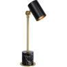 Brandon black&amp;brass table lamp with marble base Lucide