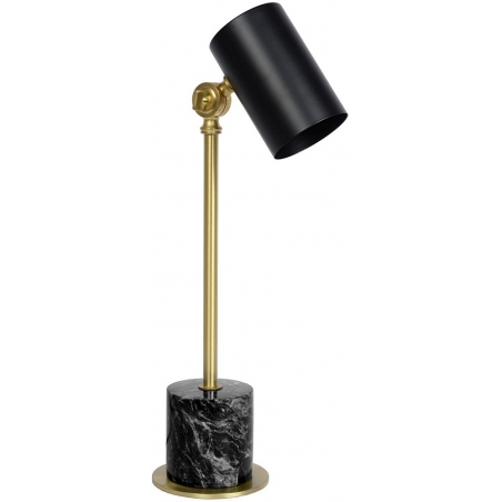 Brandon black&amp;brass table lamp with marble base Lucide