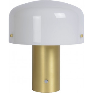 Timon 27 opal&amp;gold matt glamour glass table lamp Lucide