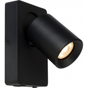 Nigel black wall lamp with switch and usb Lucide