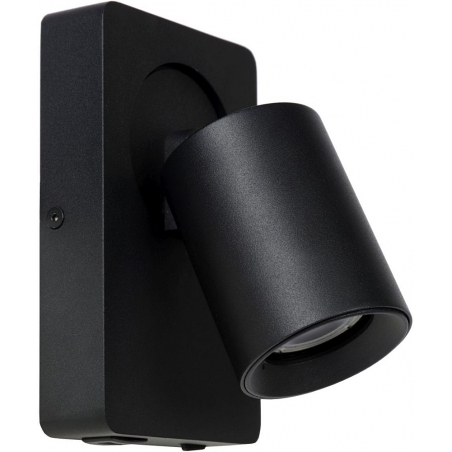 Nigel black wall lamp with switch and usb Lucide