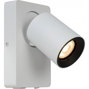 Nigel white wall lamp with switch and usb Lucide