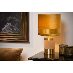 Frizzle yellow&amp;gold glamour table lamp Lucide