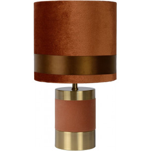 Frizzle brass&amp;brown glamour table lamp Lucide