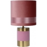 Frizzle brass&amp;pink glamour table lamp Lucide