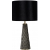 Velvet grey&amp;black velvet table lamp Lucide