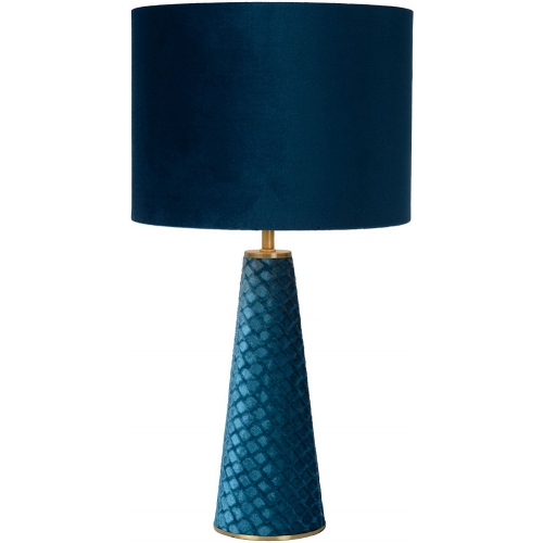 Velvet blue velvet table lamp Lucide