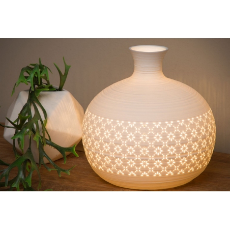 Tiesse Small white porcelain table lamp Lucide