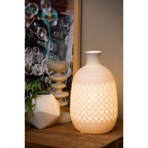 Tiesse Medium white porcelain table lamp Lucide