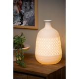 Dekoracyjna Lampa stołowa porcelanowa Tiesse Large biała Lucide do salonu, przedpokoju lub sypialni.