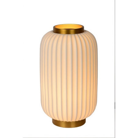 Dekoracyjna Lampa stołowa ceramiczna Gosse 33 biała Lucide do salonu, przedpokoju lub sypialni.
