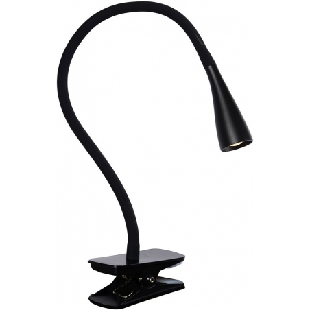 Stylowa Lampa biurkowa z klipsem Zozy LED czarna Lucide do pracowni i na biurko.