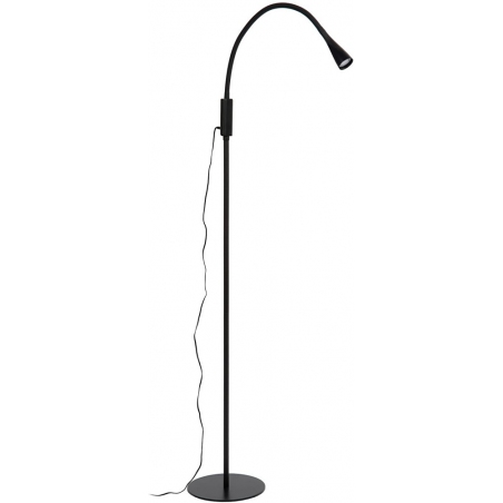 Lampa podłogowa minimalistyczna Zozy LED czarna Lucide do czytania, salonu i sypialni.