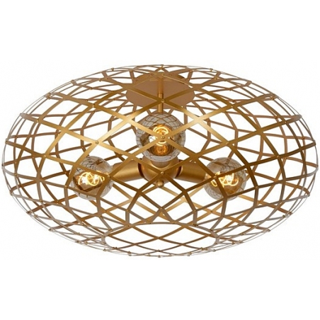 Wolfram 65 gold glamour wire ceiling lamp Lucide