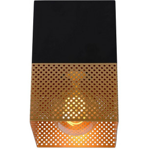 Renate 10 black&amp;brass mesh ceiling lamp Lucide