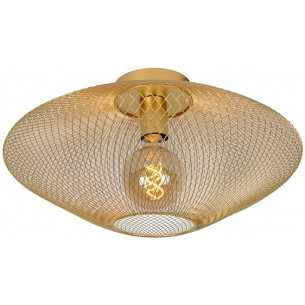 Mesh Geo 45 brass glamour mesh ceiling lamp Lucide