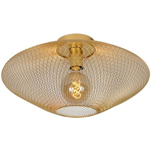 Mesh Geo 45 brass glamour mesh ceiling lamp Lucide