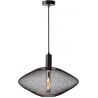 Stylowa Lampa wisząca ażurowa geometryczna Mesh 45 czarna Lucide do kuchni, jadalni i salonu.
