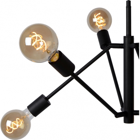 Lester black loft pendant lamp with 6 lights Lucide