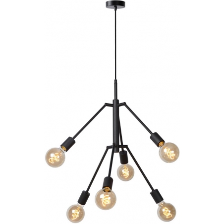 Lester black loft pendant lamp with 6 lights Lucide