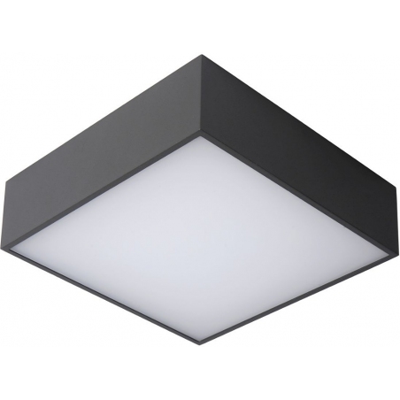 Roxane 24 LED anthracite square outdoor ceiling light Lucide